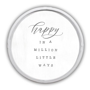 Creative Products Happy in a Million Little Ways 20 x 20 Round White Framed Print - 1 of 4
