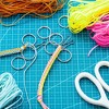 Juvale 31 Color Lanyard String Kit, Gimp String for Bracelets Boondoggle Keychains, Plastic Cord with Rings and Hooks - 2 of 4