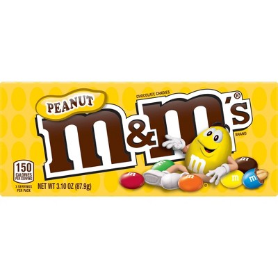 M&M's Peanut Milk Chocolate Candies - 3.1oz