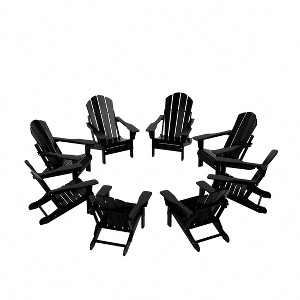 WestinTrends Malibu  HDPE Outdoor Folding Poly Adirondack Chair (Set of 8) - 1 of 4