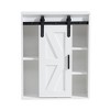 NicBex Wall Mounted Bathroom Storage Cabinet,5-Tier Wall Cabinet with Adjustable Door,Multifunctional Storage Cabinet for Kitchen,Office,Living,White - 2 of 4