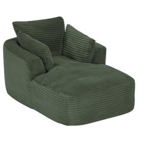 Single Full-compressed Sofa, Ultra Soft Coarse Grain Corduroy Recliner, Sleeper Couch with Seat Cushion with Spring Wrap, No Assembly - 1 of 4