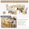 ChicFurnit Dining Sets Modern Table Set with Upholstered Chairs Space Saving Design for Kitchen Dining Room, Beige and White, 51"*19.25"*19" - 4 of 4