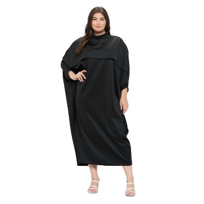 L I V D Women's Potter Cape Kaftan Midi Dress