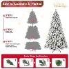 Mlmh & Kngwa 5FT Flocked Pre-Lit Christmas Tree With Warm Lights - 3 of 4