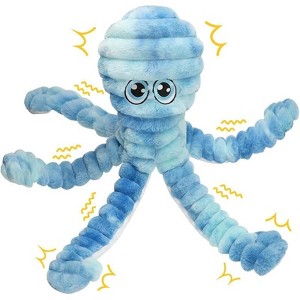 ZippyPaws 27” Extra Large Plush Octopus Dog Toy, Crinkle Squeaky Chew Toy for Large Breeds, Green - 1 of 4