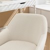 25.2"Mesh Fabric Home Office 360°Swivel Chair Adjustable Height With Gold Metal Base,Black - 4 of 4