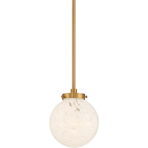 Possini Euro Design Candide Warm Brass Mini Pendant Lighting 7 Wide Mid  Century Modern Art Glass Globe Shade For Dining Room House Kitchen Island :  Target