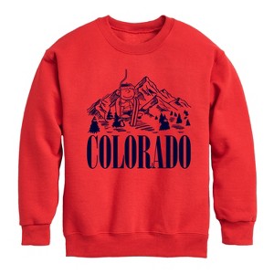 Boys' - Peanuts - Colorado Charlie Brown Graphic Long Sleeve Fleece Sweatshirt - 1 of 4