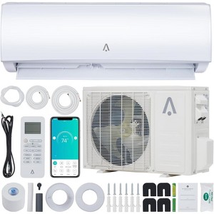 9,000 BTU Mini Split AC with Heat Pump - 20 SEER2, Cools 450 Sq.Ft, WiFi & Remote, 230V, Includes Installation Kit - 1 of 4