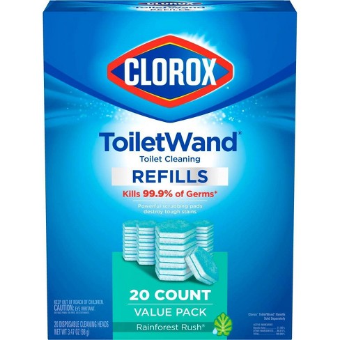 Clorox ToiletWand Disinfecting Refills Disposable Wand Heads - Rainforest Rush - 20ct - image 1 of 4