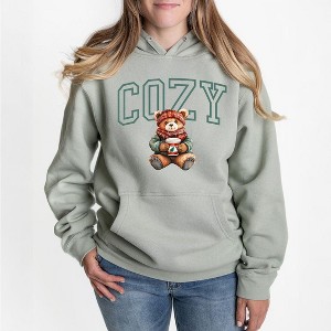 Simply Sage Market Women's Graphic Hoodie Cozy Bear - 1 of 3