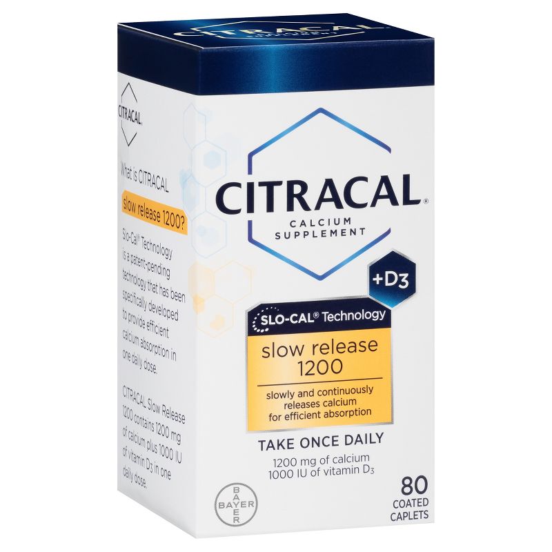 Citracal Calcium &#38; Vitamin D3 Slow Release Calcium Dietary Supplement Tablets - 80ct, 2 of 4