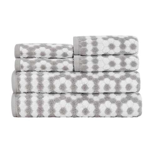 6pc Veronica Bath Towel Set Gray Caro Home Target