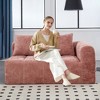 64.2'' Chenille Minimalist Loveseat Sofa with Sleeper and Ergonomic Deep Seat - 2 of 4