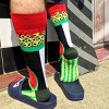 Skater Alien on a Half Pike Watermelon Socks (Men's Sizes Adult Large) from the Sock Panda - 2 of 4