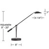 360 Lighting Arnie 20" High Small Modern Desk Lamps Set of 2 USB Port Adjustable LED Satin Black Metal Home Office Living Room Charging Bedroom - 4 of 4