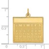 Black Bow Jewelry 14k Yellow Gold Thursday Start Perpetual Calendar Charm Pendant, 22mm - 4 of 4