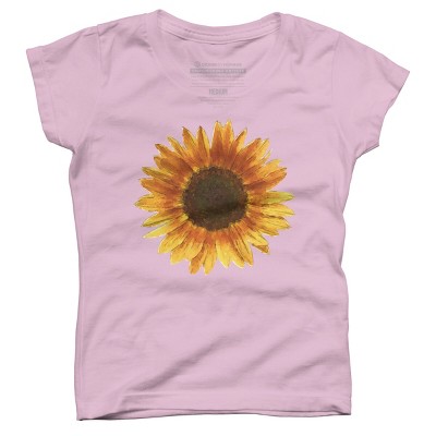 Girl's Design By Humans Sunflower By Maryedenoa T-Shirt