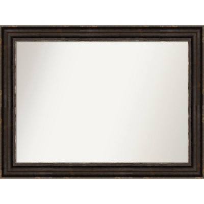 44" x 33" Non-Beveled Stately Bronze Wall Mirror - Amanti Art: Rectangle, Polystyrene Frame, Wall Mounted