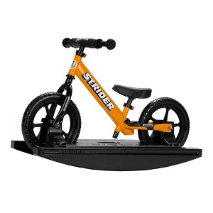 Strider 12” Sport Bike + Rocking Base - Helps Teach Baby How to Ride a Balance Bicycle - for Kids 6 Months to 4 Years - Easy Assembly & Adjustments - 1 of 4