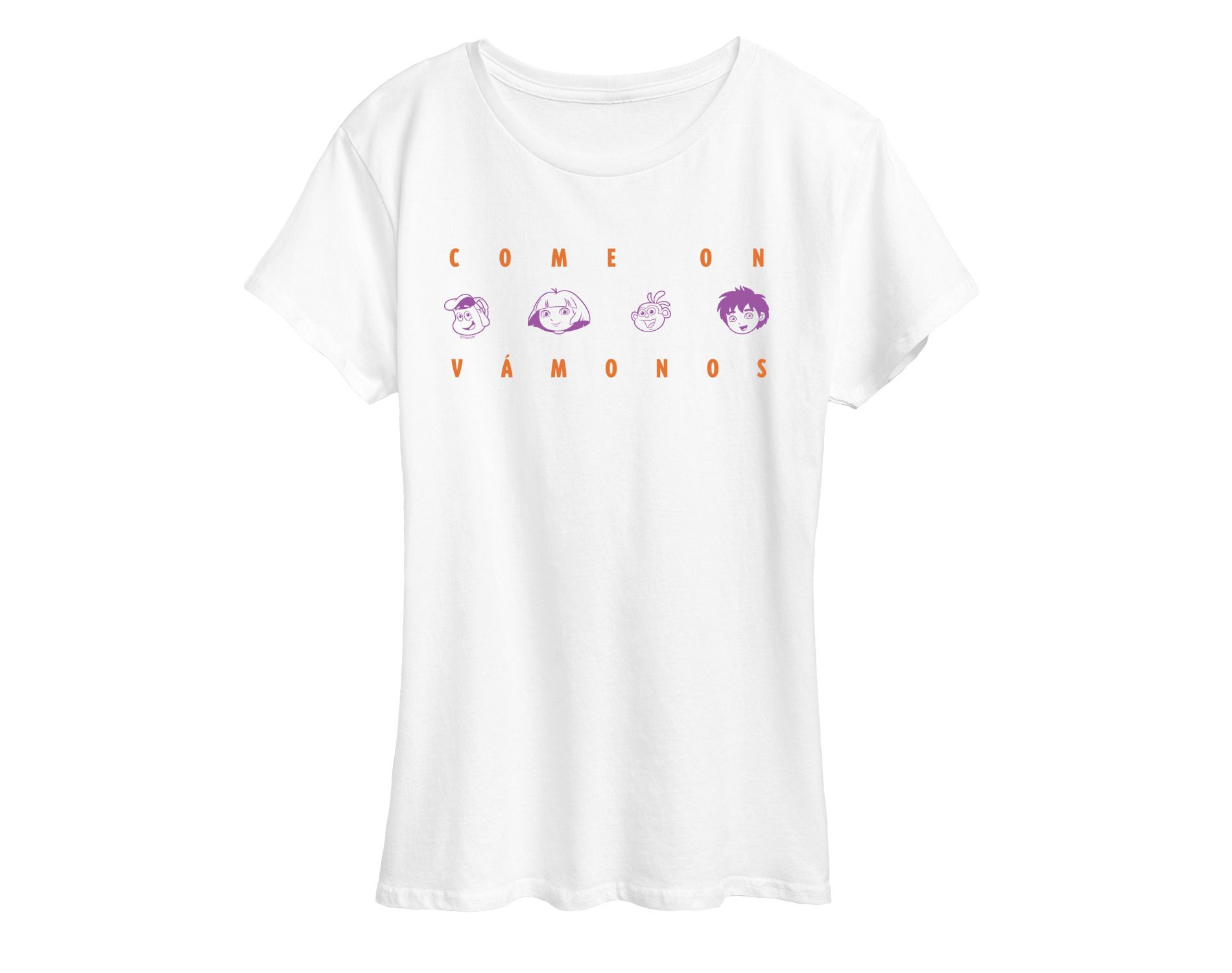 Women's Dora the Explorer Come On Vamonos Short Sleeve Graphic T-Shirt - White - 1X