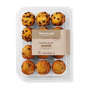Mini Muffin Variety Pack - 11.9oz/12ct - Favorite Day™ - 1 of 3