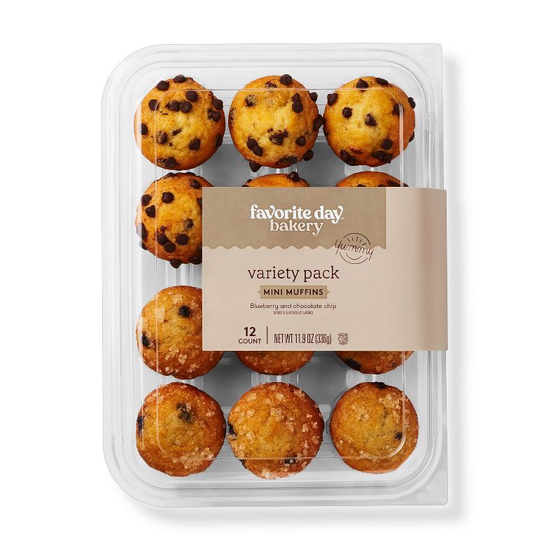 Mini Muffin Variety Pack - 11.9oz/12ct - Favorite Day&#8482;, 1 of 5
