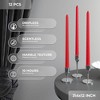 12 inch Taper Candles Set of 12 - Dripless and Smokeless Candle Unscented - Slow Burning Candle Sticks Are Perfect As Thanksgiving Taper Candles - 3 of 4