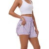 Clotth 2-In-1 High Waisted Athletic Shorts For Women – Gym, Yoga, Running, Golf ,Tennis With Pockets Comfy Flowery Skort For Lounge, Beach - 4 of 4