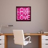 Neon Love Love Love Pink on Black by Hailey Carr Unframed Wall Canvas - iCanvas - 3 of 4