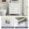 Lyngins Modern Freestanding Vanity with Ceramic Basin, Bathroom Storage Cabinet with 2 Drawers & Tip-out Drawer, Single Sink Bathroom Vanity - 4 of 4