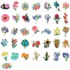 Wrapables Waterproof Vinyl Stickers for Water Bottles, Laptop, Phones, Skateboards, Decals for Teens, 80pcs, Floral Bouquet - 3 of 4