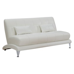 Cianciolo Contemporary Leatherette Sofa White - ioHOMES