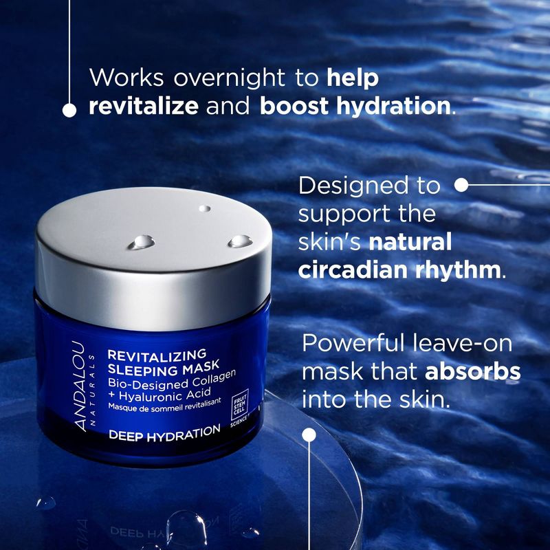 Andalou Naturals Deep Hydration Revitalizing Sleep Face Mask - 1.7 fl oz, 4 of 8