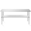 KUTLER Stainless Steel Table for Work and Prep, NSF Heavy Duty Commercial Kitchen Table for Restaurant - 2 of 4