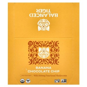 Organic Functional Mushroom Protein Bars | Full Dose (1500mg) Lions Mane, Chaga, Reishi & Cordyceps Bars | Vegan Protein Bars, Adaptogens, Superfoods - 1 of 3