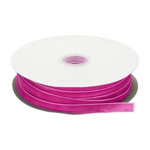 Unique Bargains Soft Single Face Spool Silky Velvet Ribbon for Bouquets DIY Gift Craft - 1 of 3