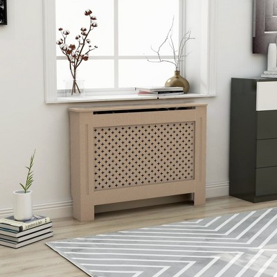 vidaXL Radiator Cover 44.1"x7.5"x32.1" MDF