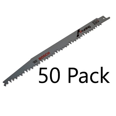 Bosch 50 Pack of Genuine OEM Replacement Reciprocating Saw Blades - RP95B-50pk