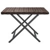 vidaXL Folding Table Brown 17.7"x13.8"x12.6" Poly Rattan - 3 of 4