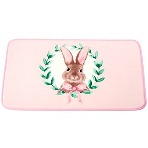 The Lakeside Collection Bunnies & Bows Bath Collection - Memory Foam Rug - 1 of 1