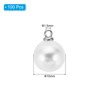 Unique Bargains Plastic Bulk Elegant DIY Crafts Jewelry Making Pearl Pendant 100 Pcs - 2 of 4