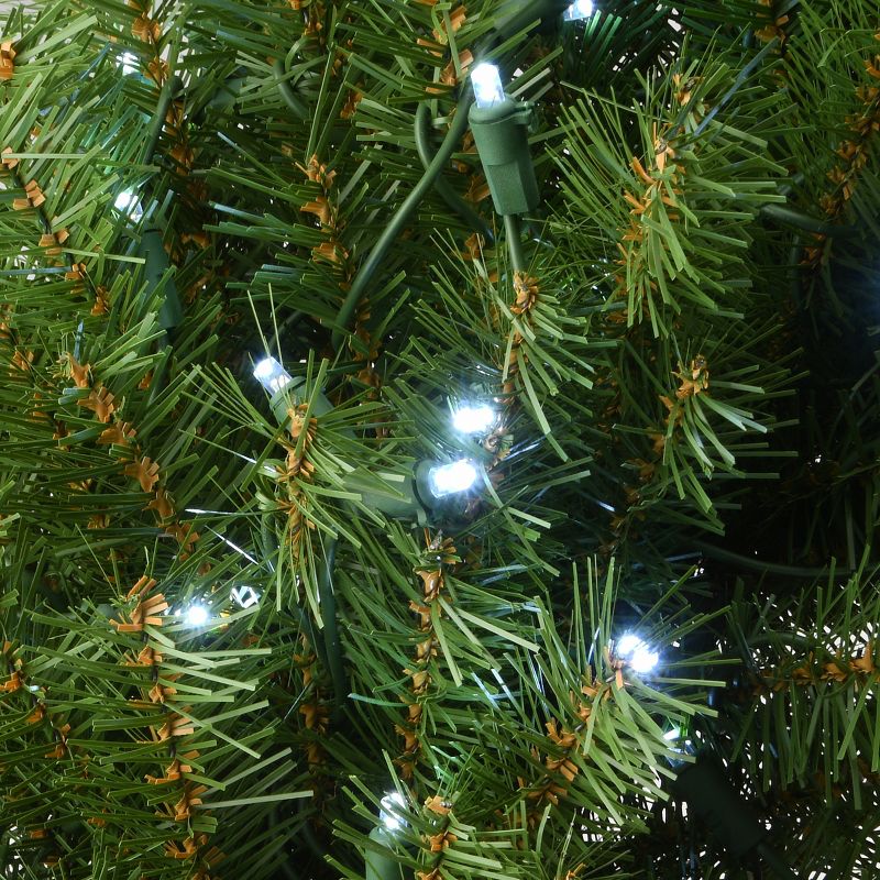 30" Prelit LED Memory Shape Norwood Fir Christmas Wreath White Lights - National Tree Company, 5 of 8