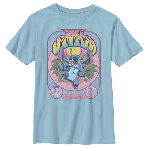 Boy's Lilo & Stitch Ohana Groovy Stitch Poster T-Shirt - 1 of 4