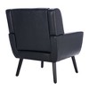 Cesicia Black Accent Chair Modern Soft Leather Living Room Chair For Indoor Home - 4 of 4