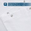 Wide Fabric Shower Curtain Waffle Weave 96x72 Inches Hotel Luxury Spa Bathroom Curtain White Pique Pattern - 3 of 4