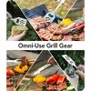 Itopfox 6-in-1 Grill Tools Set with Spatula, Tongs, Fork, Steak Knife, Bottle & Can Opener - Portable Camping & BBQ Utensils for Outdoor Cooking - 2 of 4