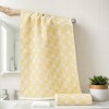 REGALWOVEN Bathroom Checked Pattern Absorbent Soft Waffle Decorative Hand Towels 13" x 28" 2 Pcs - 3 of 4