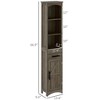 Aghana Digitals Weathered Gray Oak Farmhouse Bathroom Cabinet with Barn Door, Recessed Drawer & 3 - 3 of 4